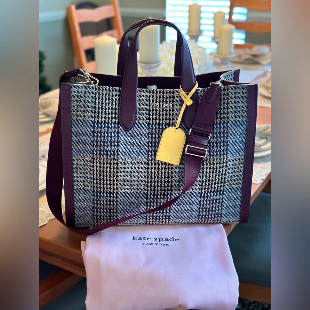 KATE SPADE NY TOTE BAG W/strap! NWT!!! And dustbag! THE FULL INCLUSION - Picture 1 of 13
